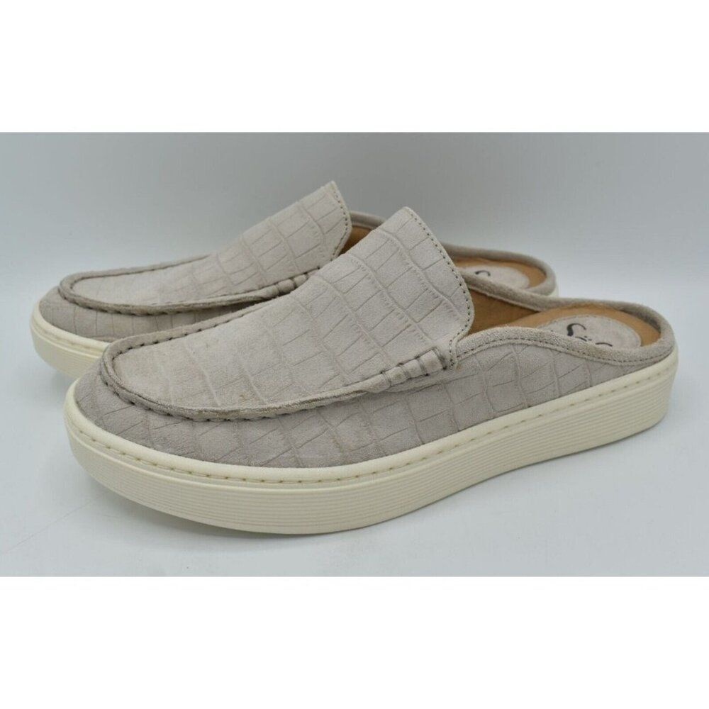 Sofft Womens Size 7 Somers Moc Open Back Nude Mules Shoes